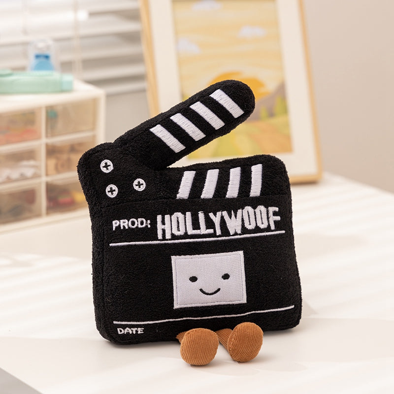 ELAINREN 5Pcs Cinema Pretend Plush Set(3D Glasses/Popcorn/Clapperboard/Soda/Film reel)