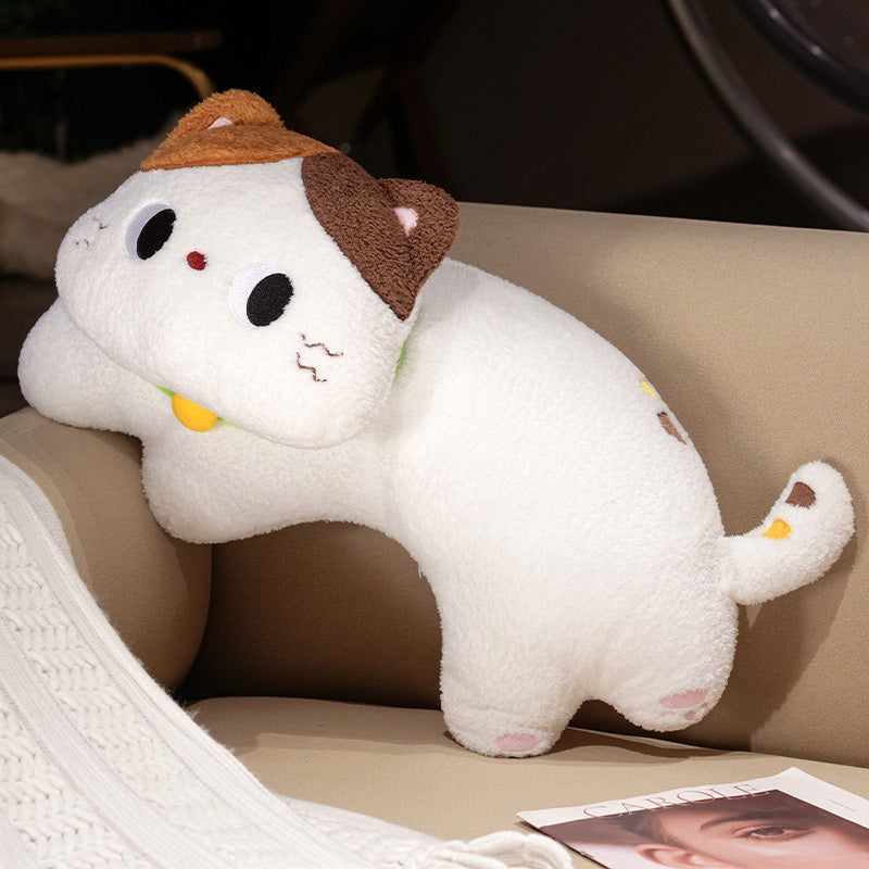 ELAINRE Soft Cat Shape Plush Toy Pillow Stuffed Kitten Doll  Cushion/50cm