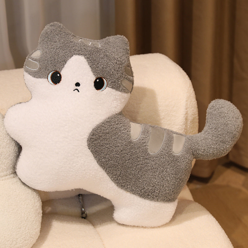 ELAINREN Super Soft Tabby Cat Plush Toy Pillow Decor Gifts