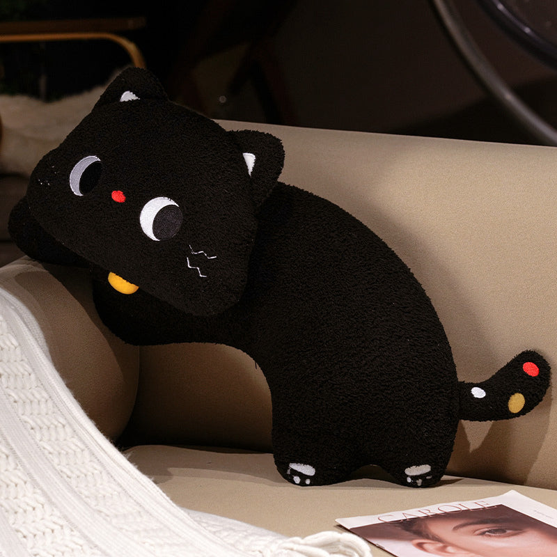 ELAINRE Soft Cat Shape Plush Toy Pillow Stuffed Kitten Doll  Cushion/50cm