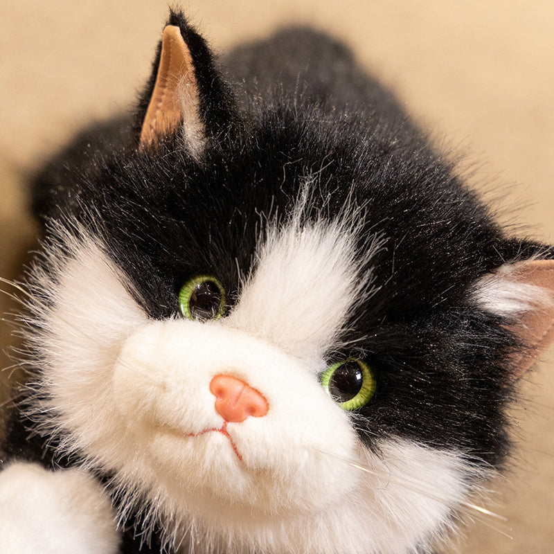 ELAINREN ELAINREN Simulation Black Ragdoll Cat Stuffed Animal Lifelike Kitten Cat Plush Toy Gifts/43cm