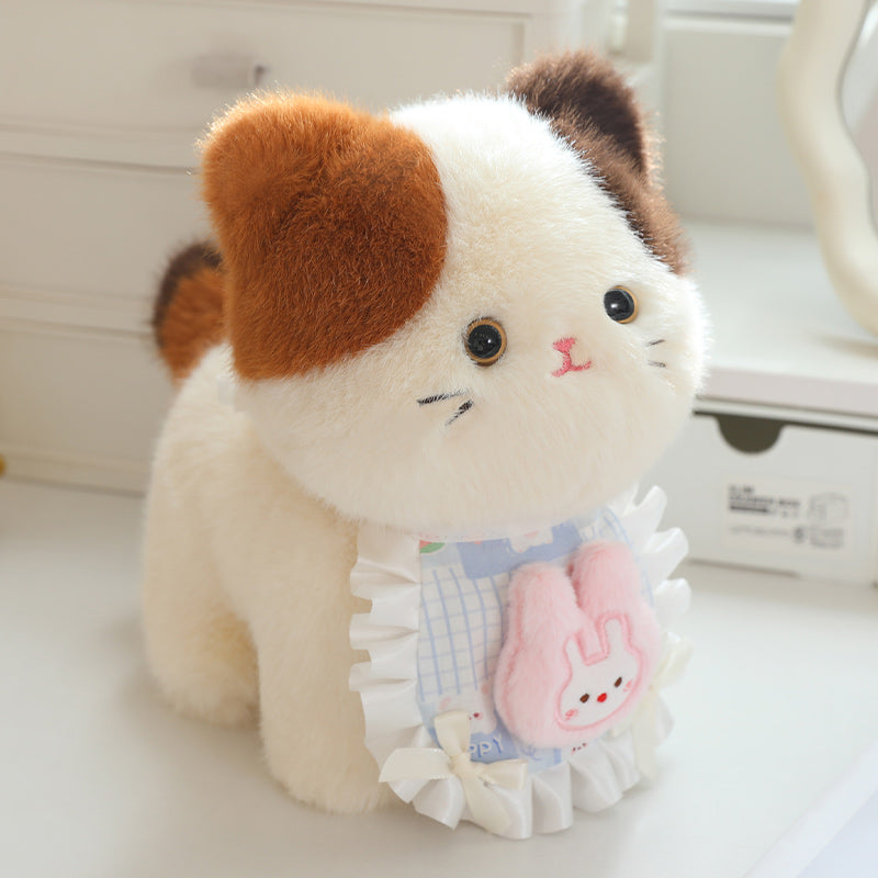 ELAINREN Mini Calico Kitten Stuffed Cat Plush Toy Gifts/30cm