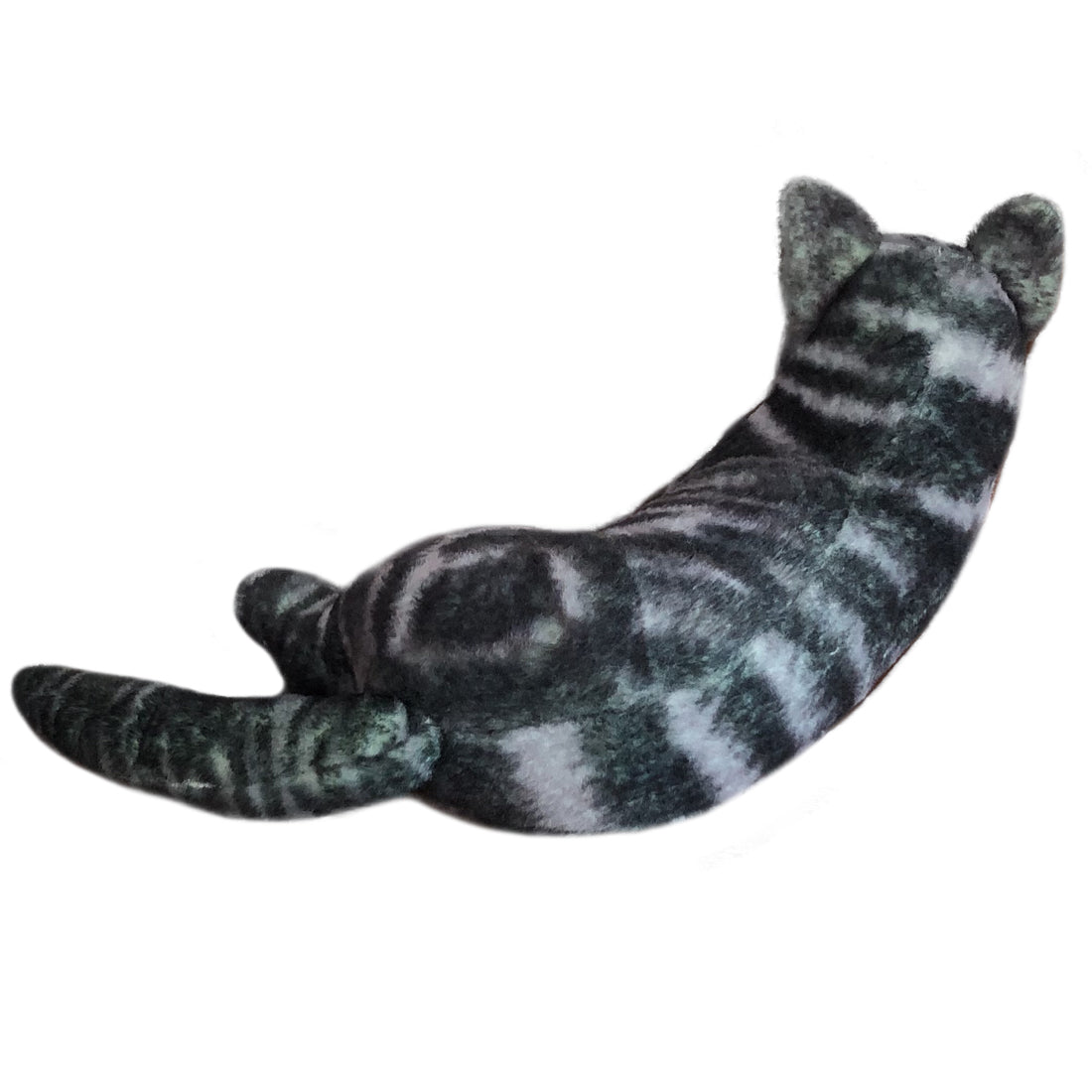 ELAINREN Realistic Black Tabby Cat Plush Toy