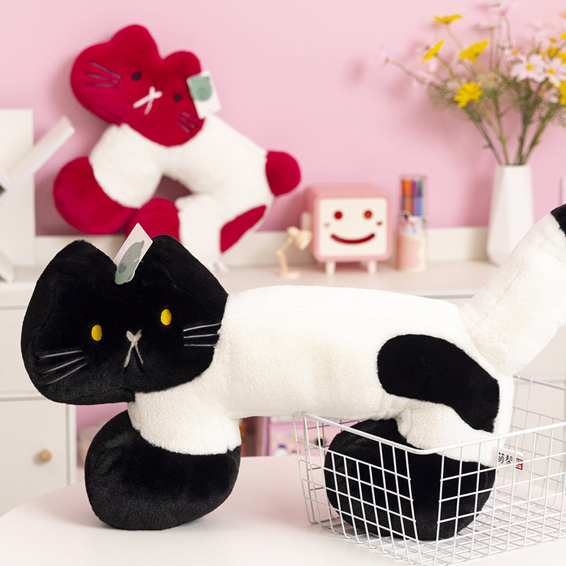 ELAINREN Super Soft Cat Shape Plush Pillow Decor Gifts/50cm