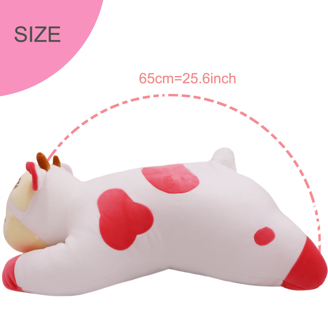ELAINREN Soft Hugging Cow Plush Body Pillow-23.6Inch