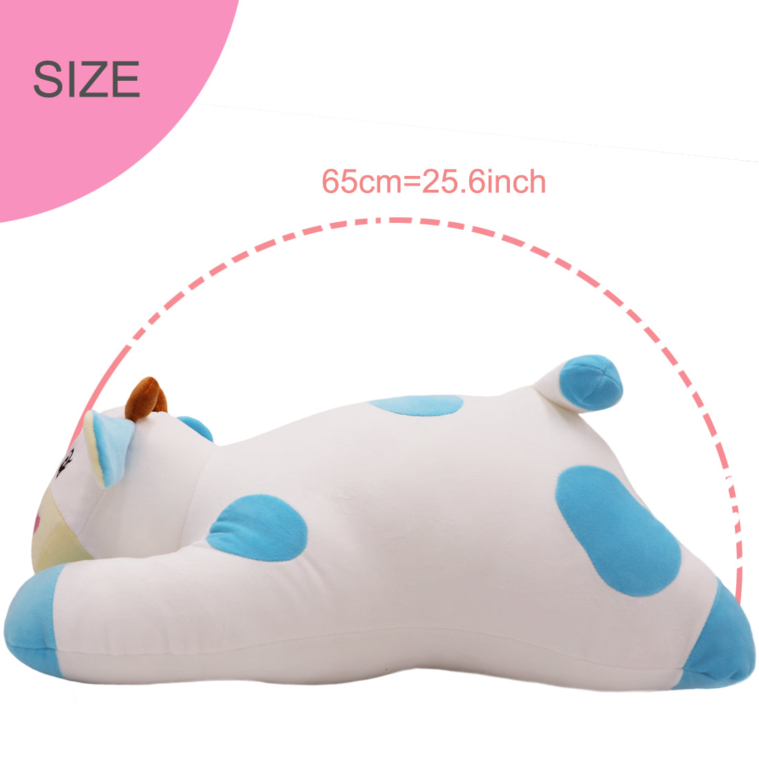 ELAINREN Soft Hugging Cow Plush Body Pillow-23.6Inch