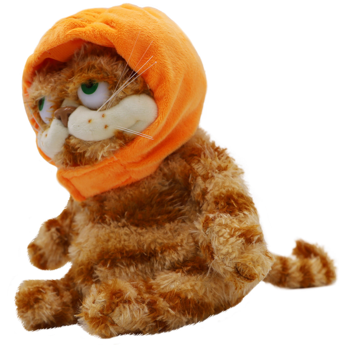 ELAINREN Halloween Garfield Plush Toy Fat Orange Cat with Pumpkin Hat-30cm