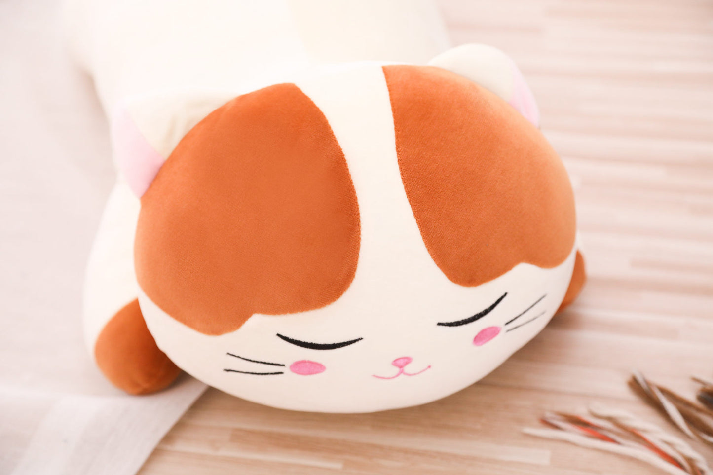 ELAINREN Super Soft Calico Cat  Plush Soft Pillow/23.6‘’