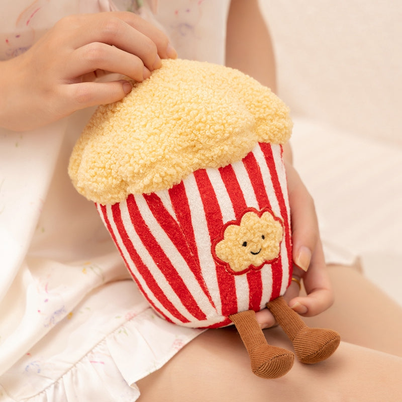 ELAINREN 5Pcs Cinema Pretend Plush Set(3D Glasses/Popcorn/Clapperboard/Soda/Film reel)