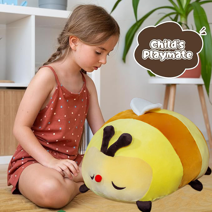 FARENFA Chubby Bee Plush Decorative 3D pillows/19.7''
