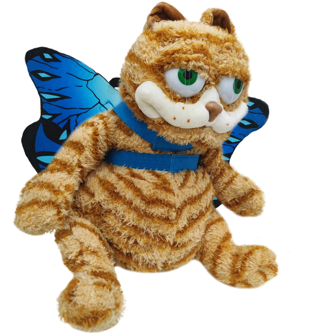 ELAINREN Garfield Plush Toy with Butterfly Wings Crazy Stuffed Garfield Cat Dress Up Like A Butterfly/30cm
