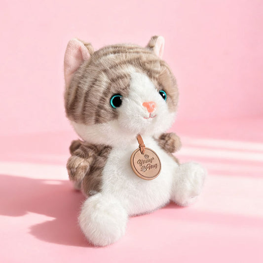 ELAINREN Sitting Tabby Cat Stuffed Animals Toy Gifts/16CM