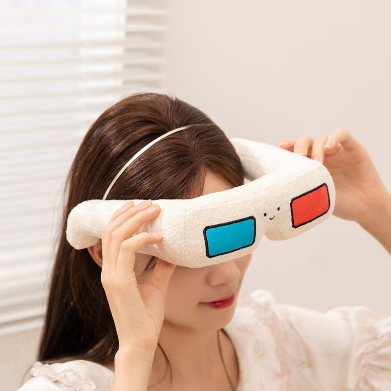 ELAINREN 5Pcs Cinema Pretend Plush Set(3D Glasses/Popcorn/Clapperboard/Soda/Film reel)