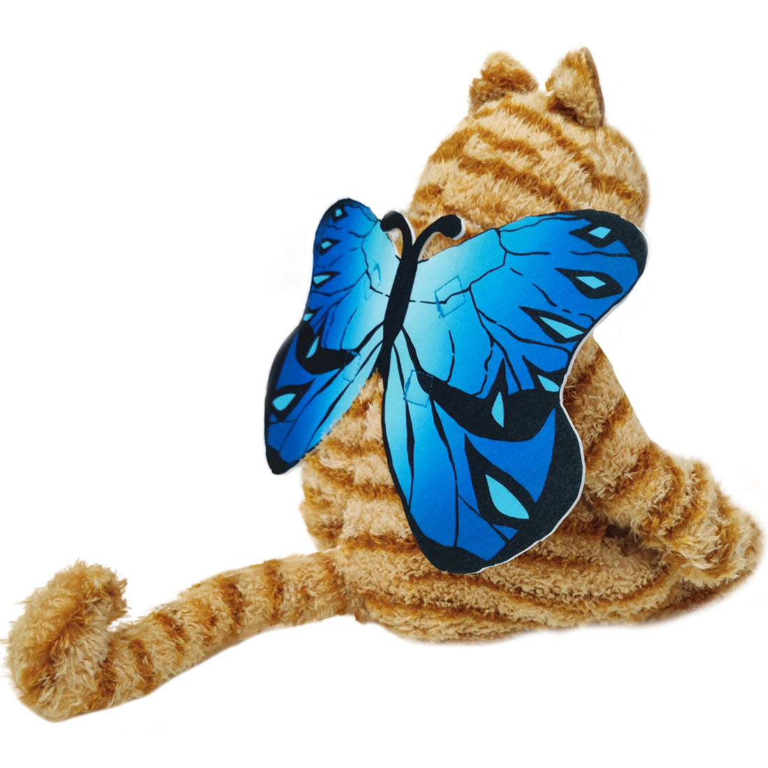 ELAINREN Garfield Plush Toy with Butterfly Wings Crazy Stuffed Garfield Cat Dress Up Like A Butterfly/30cm
