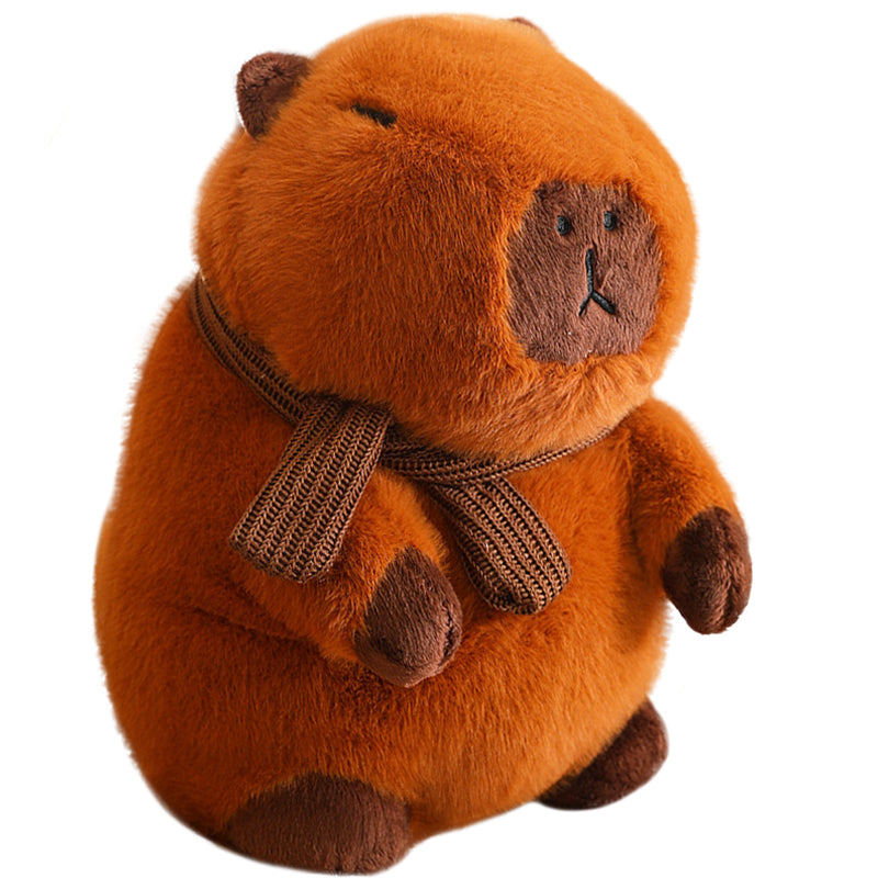 ELAINREN Furry Capybara Plush Pillow Soft Capybara Stuffed Animal Toy Gifts/9.8Inch