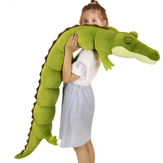 ELAINREN Large Crocodile Plush Pillow Super Soft Alligator Stuffed Animals Toy-120cm