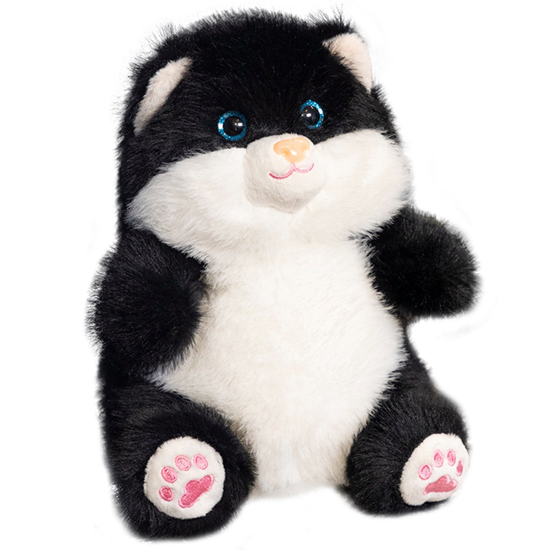 ELAINREN Black Sitting Cat Plush Toy Ultra-Soft Kitten Stuffed Kitty Doll Gifts/20cm