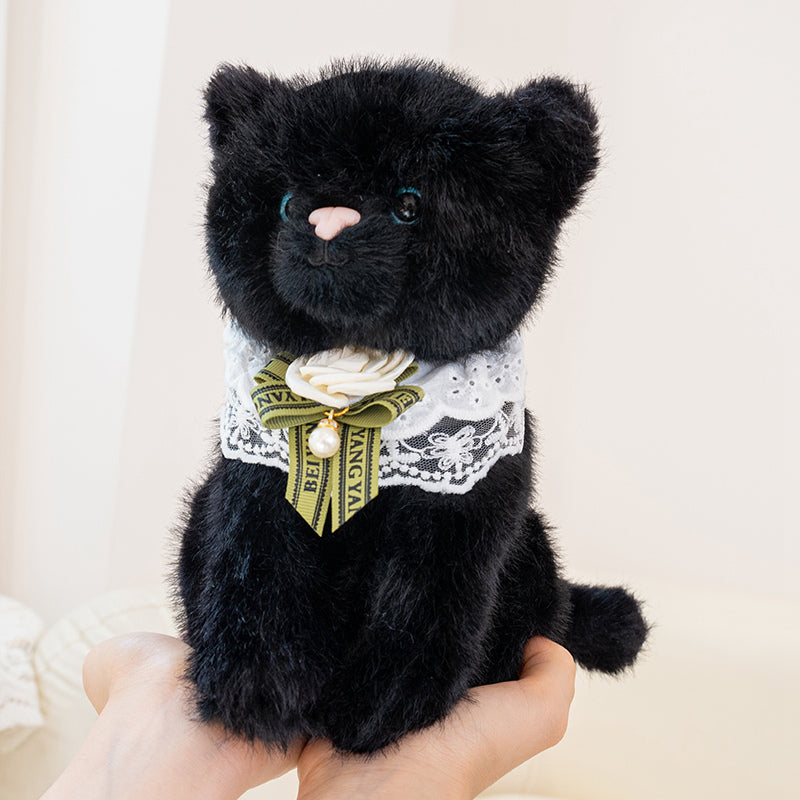 ELAINREN Cute Black Kitten Cat Stuffed Animals Toy Gifts/45cm