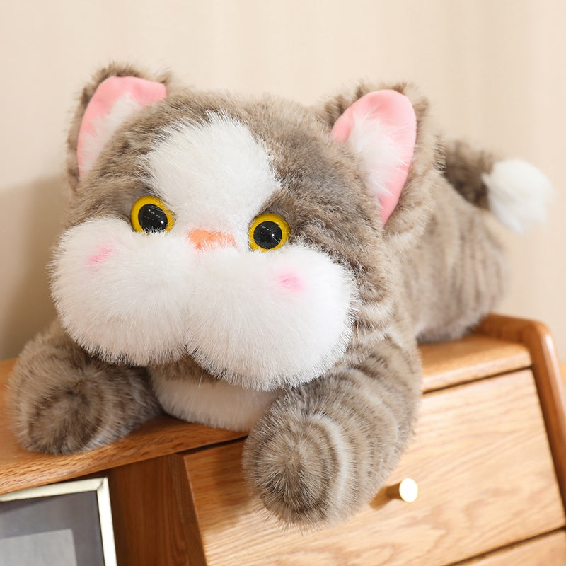 ELAINREN Realistic Weighted Cat Stuffed Animal,Soft Kawaii Kitty Plush Toy Gift/30cm