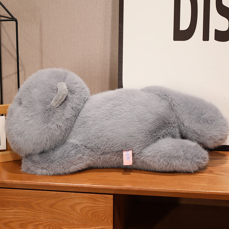 ELAINREN Cuddly Gray Kitten Stuffed White Cat Plush Toy Pillow Decor Gifts/45cm