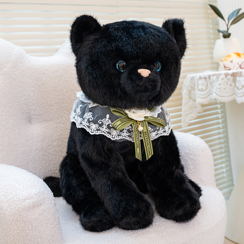 ELAINREN Cute Black Kitten Cat Stuffed Animals Toy Gifts/45cm