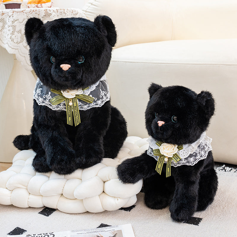 ELAINREN Cute Black Kitten Cat Stuffed Animals Toy Gifts/45cm