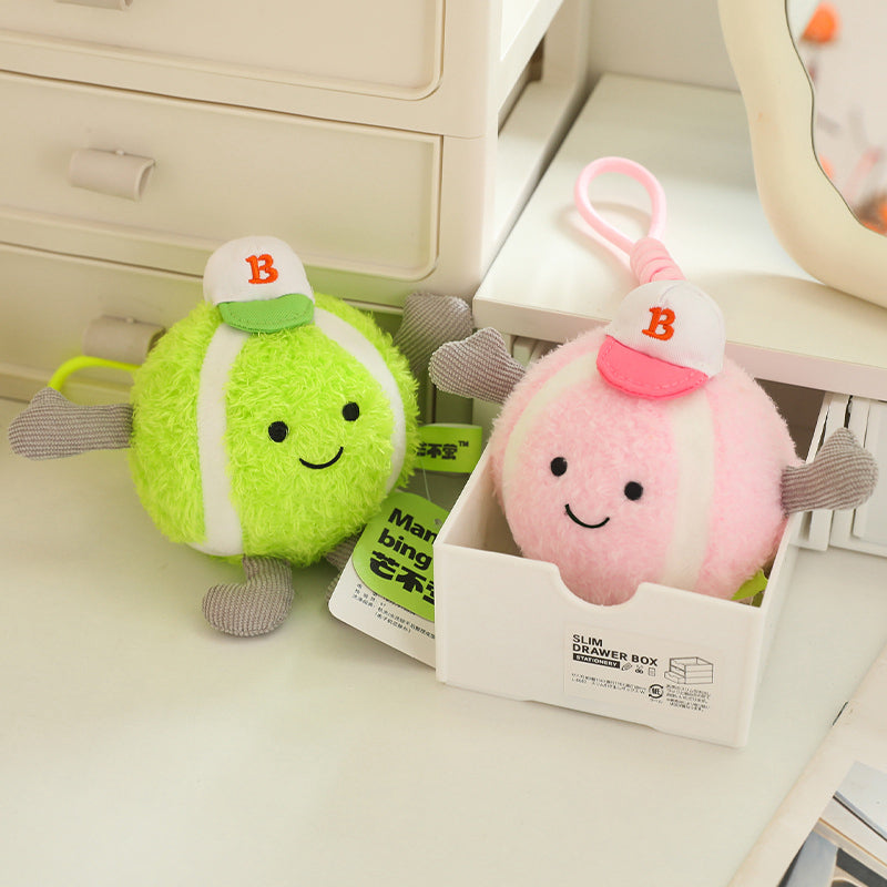 ELAINREN 2 Pieces Plush Stuffed Baseball Toys, Fluffy Stuffed Mini Baseball for Kids/12cm