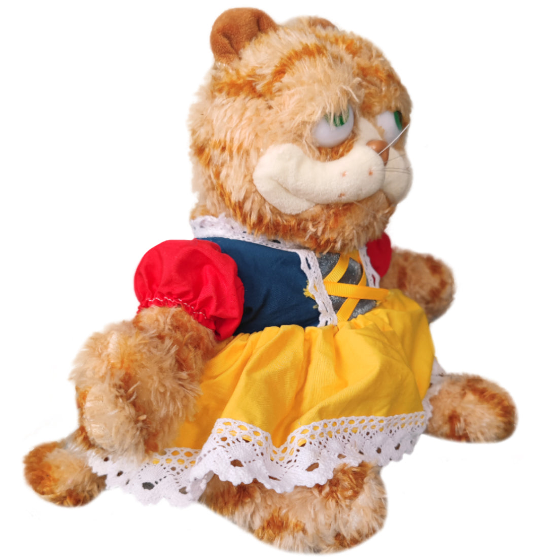 ELAINREN Garfield Princess Plush Orange Cat Toy Garfield Cat Dress Up Princess Costume/11.8''