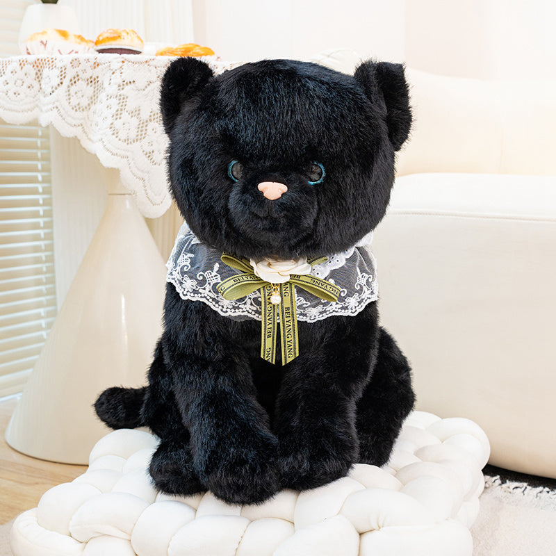 ELAINREN Cute Black Kitten Cat Stuffed Animals Toy Gifts/45cm