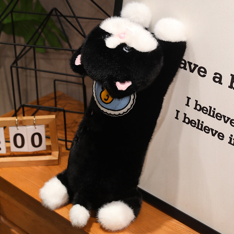 ELAINREN Black Cat Plush Toy Pillow Soft Kitten Stuffed Toy Cushion Decor Gifts/60cm