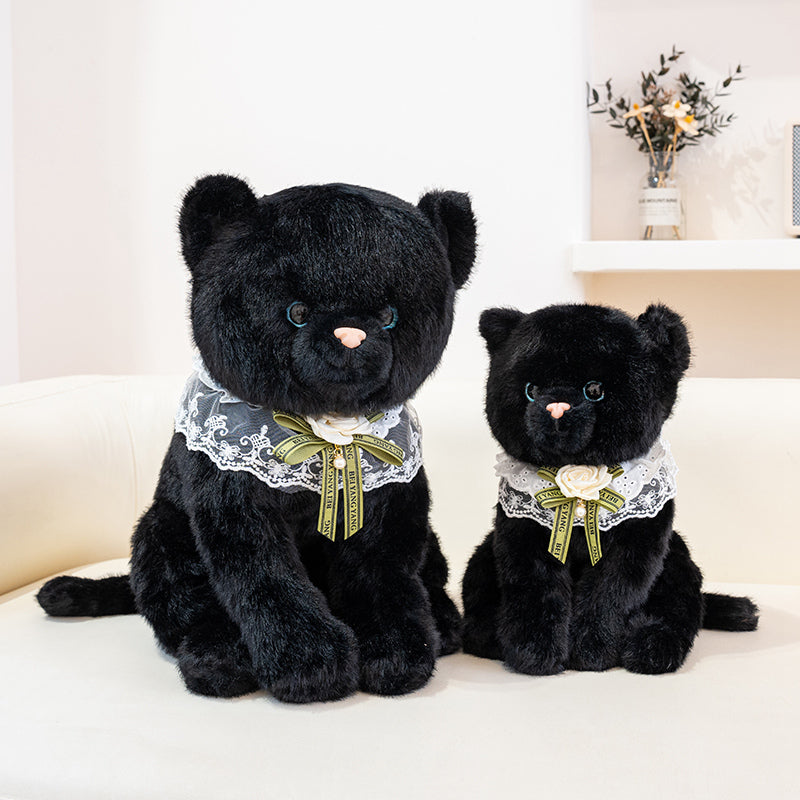 ELAINREN Cute Black Kitten Cat Stuffed Animals Toy Gifts/45cm