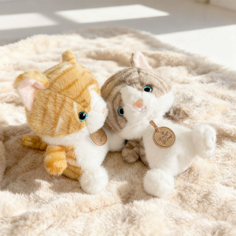 ELAINREN Sitting Tabby Cat Stuffed Animals Toy Gifts/16CM