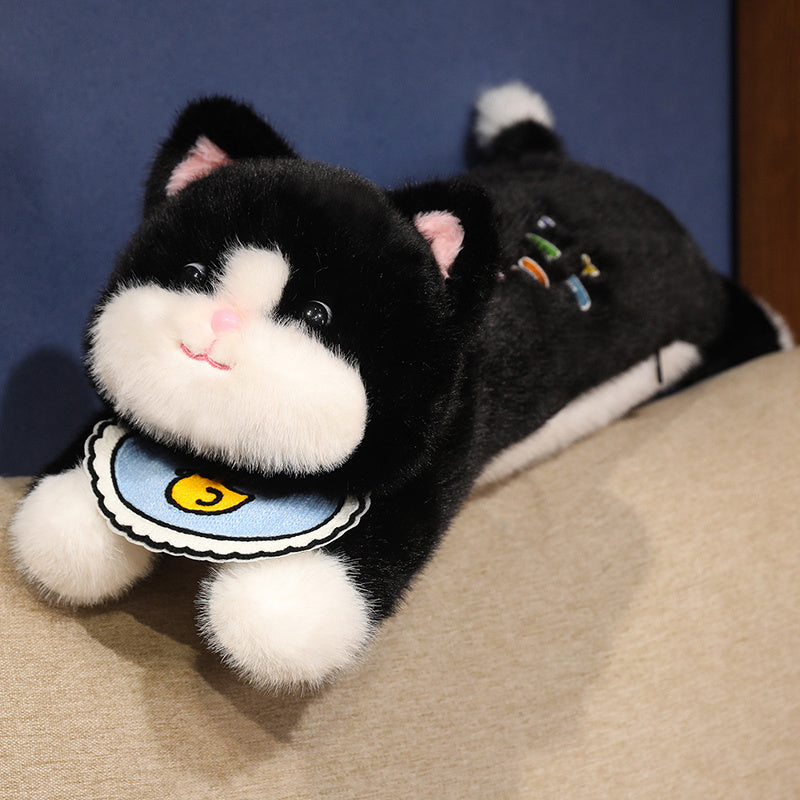 ELAINREN Black Cat Plush Toy Pillow Soft Kitten Stuffed Toy Cushion Decor Gifts/60cm