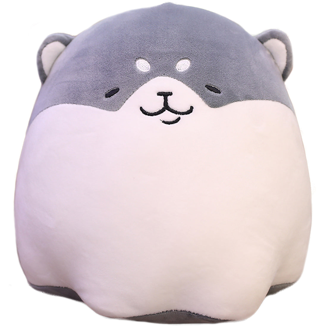 ELAINREN Cute Huskies Chubby Anime Pillow Soft Husky Dog Plush Toys/13.8''x15.7''