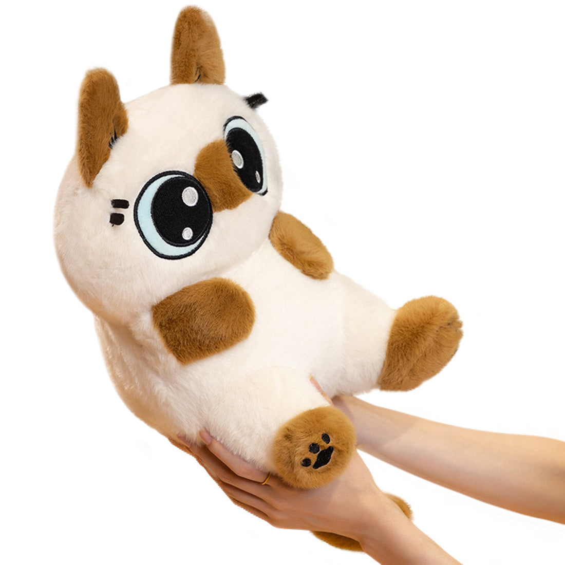 ELAINREN Cute Siamese Cat Stuffed Animal Toy Cartoon Siamese Kitten Plush Gifts/33cm