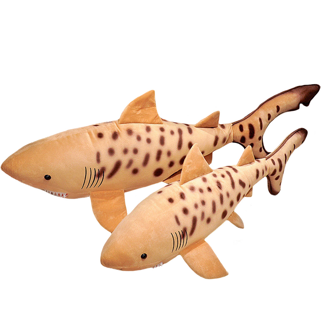 ELAINREN Large Lifelike Tiger Shark Stuffed Pillow Simulation Zebra Shark Plush Toy/31.5Inch