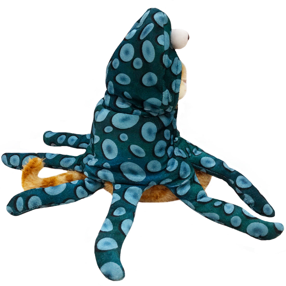 ELAINREN Halloween Garfield Plush Toy with Octopus Cover Fat Orange Cat Plush Kitten Toy Dressing Up Octopus Costume-30cm