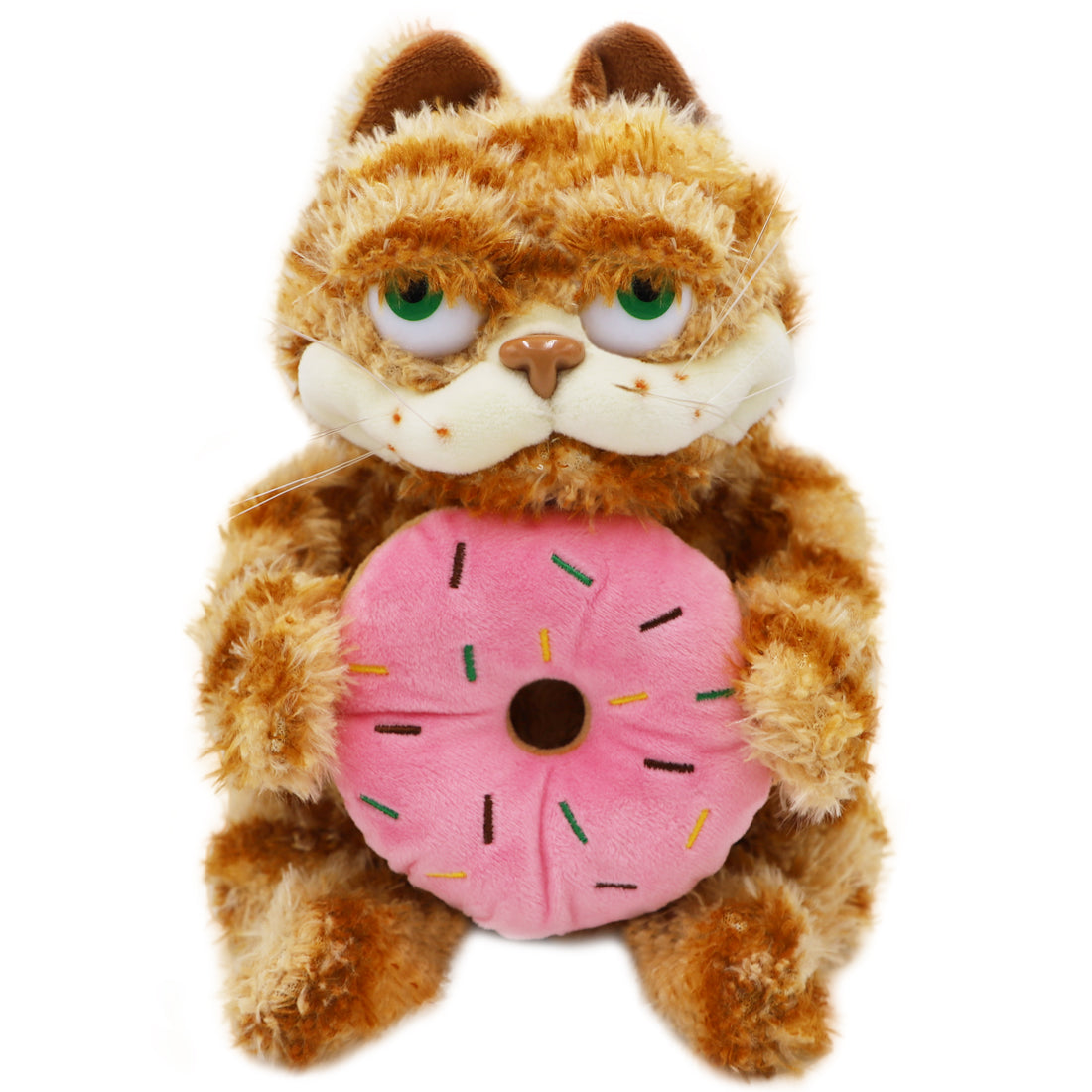 ELAINREN Halloween Garfield Plush Toy Fat Orange Cat with Donut Plush Kitten Dolls-30CM