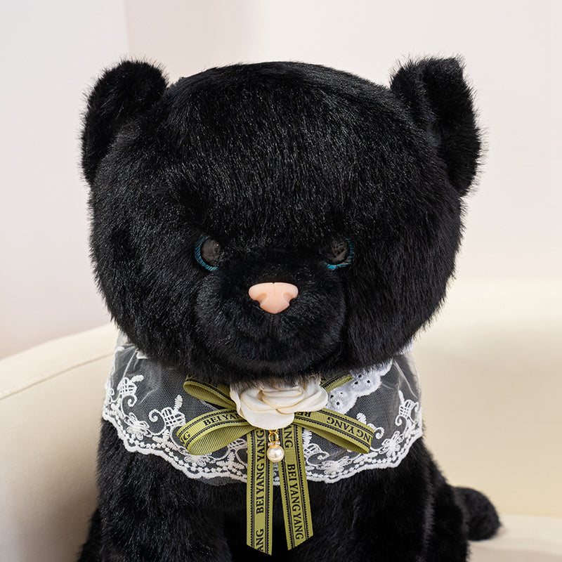 ELAINREN Cute Black Kitten Cat Stuffed Animals Toy Gifts/45cm