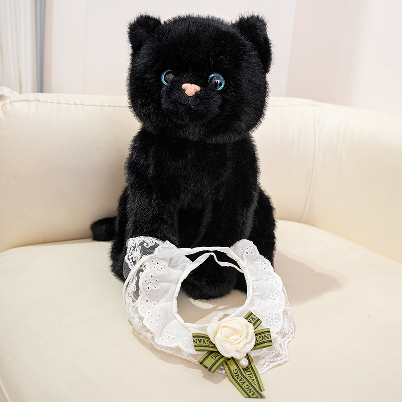 ELAINREN Cute Black Kitten Cat Stuffed Animals Toy Gifts/45cm