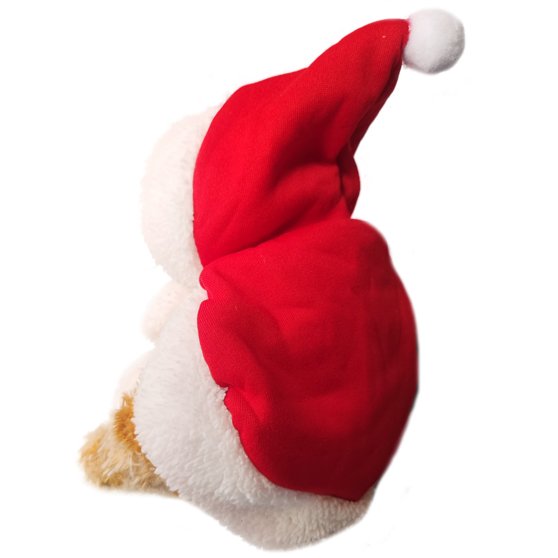 ELAINREN Christmas Garfield Stuffed Orange Cat Toy with Xmas Cap Decor/11.8''