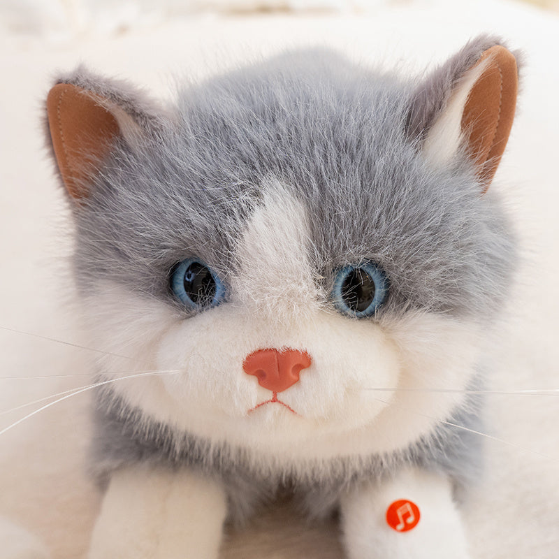 ELAINREN Lifelike Cat Plush Toy Realistic Kitten Stuffed Animals Doll Gifts/45cm