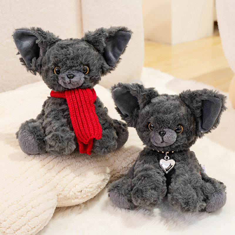 ELAINREN Lifelike Gray Kitten Stuffed Cat Plush Toy/13cm