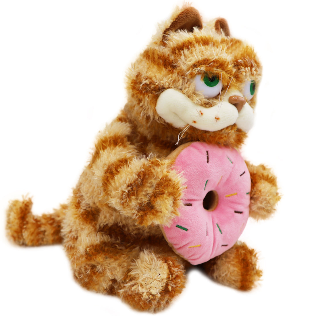 ELAINREN Halloween Garfield Plush Toy Fat Orange Cat with Donut Plush Kitten Dolls-30CM