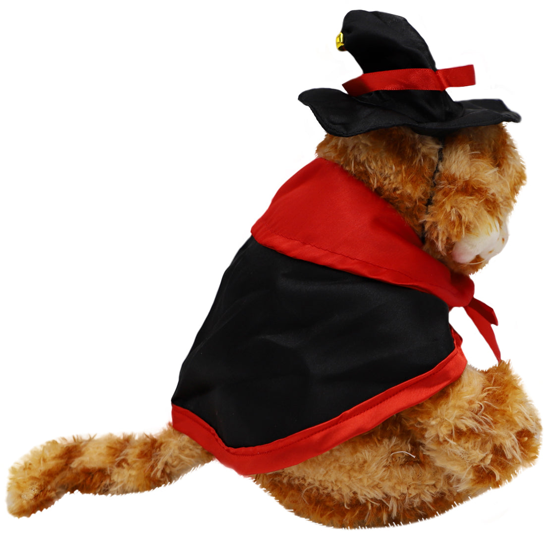 ELAINREN Halloween Garfield Plush Toy Witch Fat Orange Cat Plush Kitten Toy Dressing Up Witch Costume-30cm