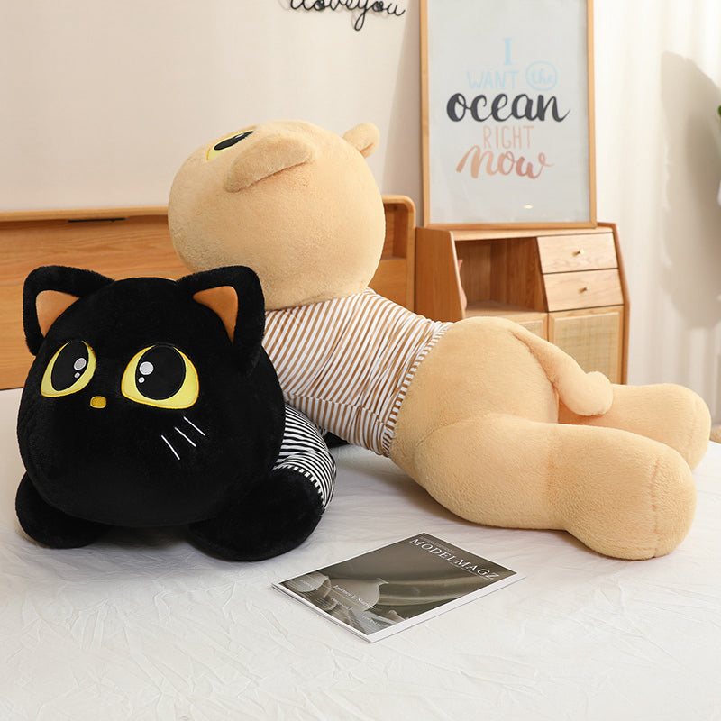 ELAINREN Lying Cat Stuffed Kitten Pillow Decor Gifts
