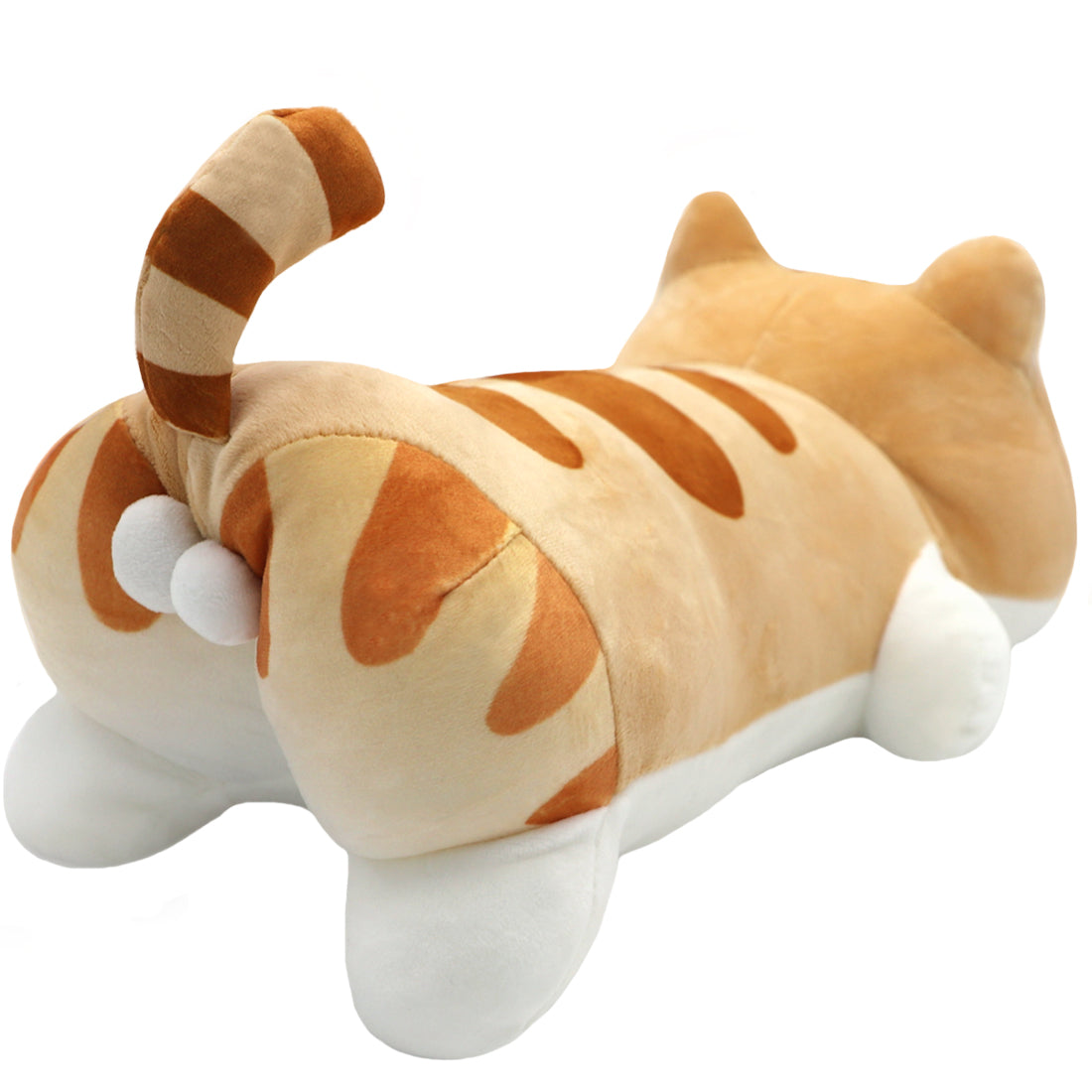 ELAINREN Soft Yellow Calico Cat Plush Hugging Pillow,Cute Orange Tabby Kitten Stuffed Cat Toy/15.7''