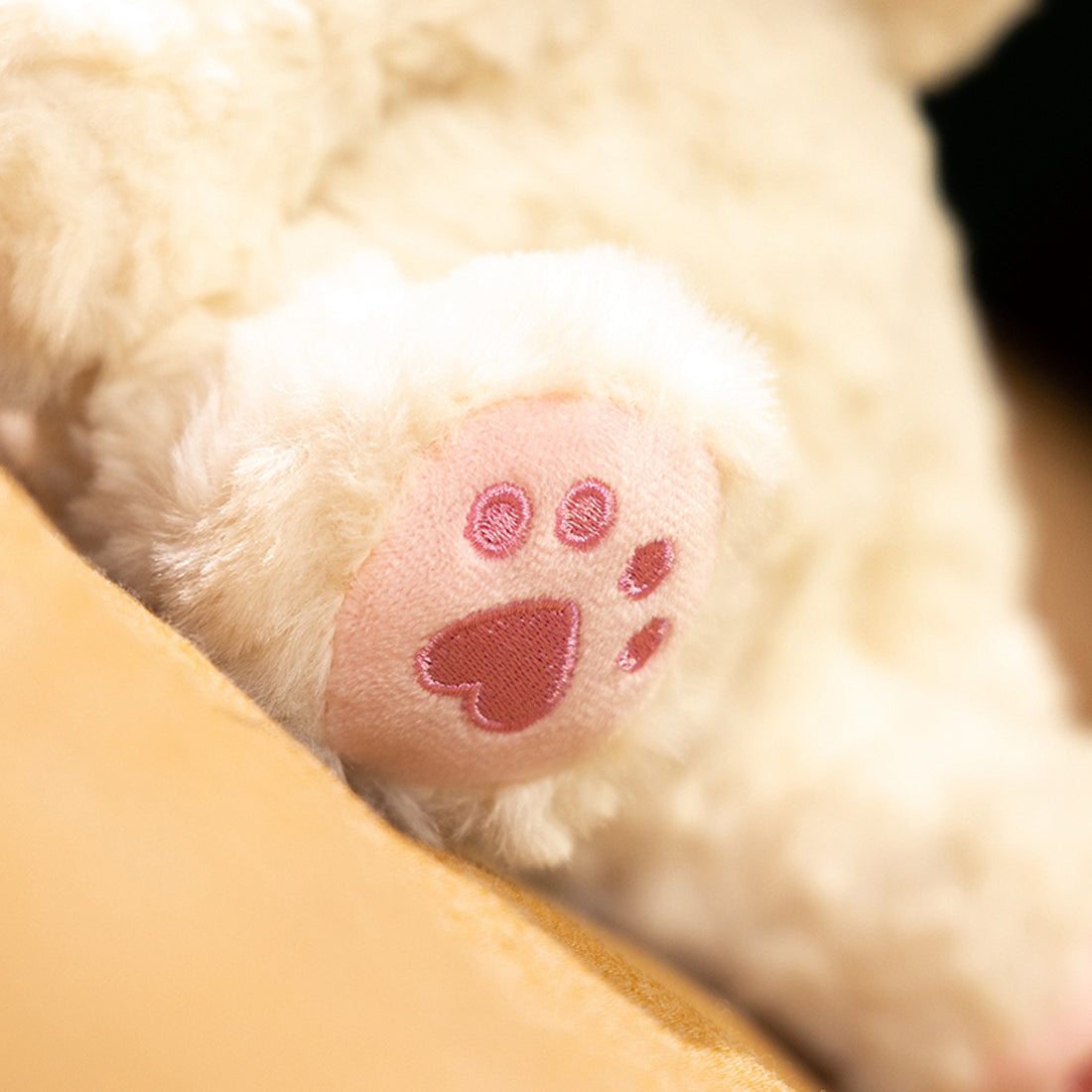 ELAINREN Realistic White Devon Cat Plush Toy Stuffed Devon Rex Doll Gifts/26cm