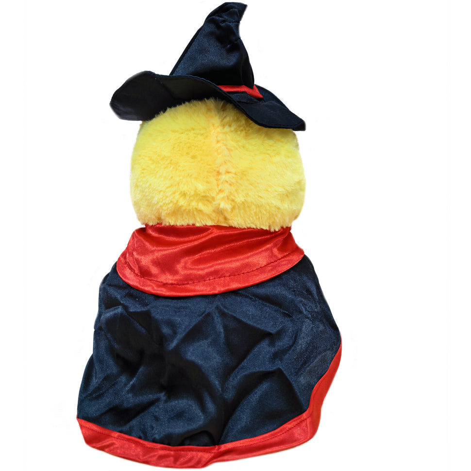 ELAINREN Cuddly Smiling Bee Plush Toy with Witch's Cloak and Hat