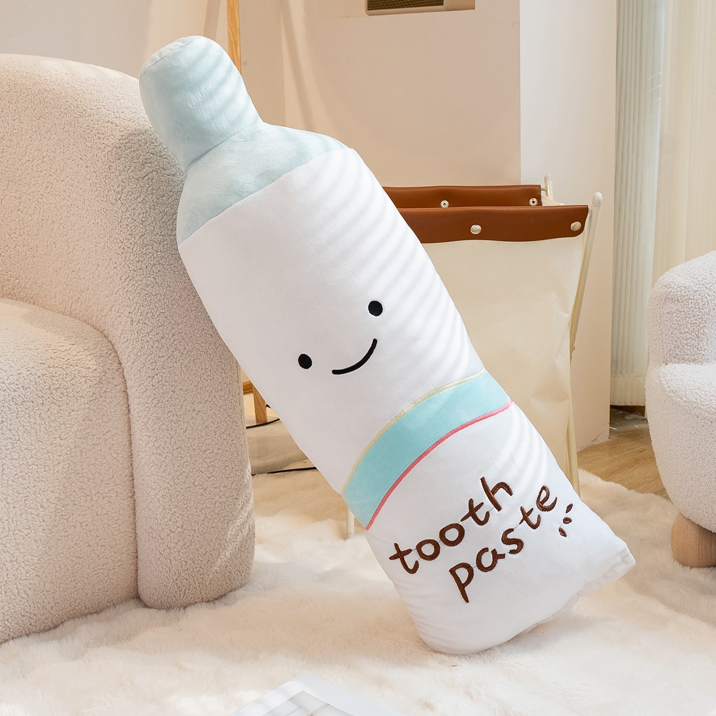ELAINREN Super Soft Toothbrush/Toothpaste/Teeth Models Plush Large Pillow